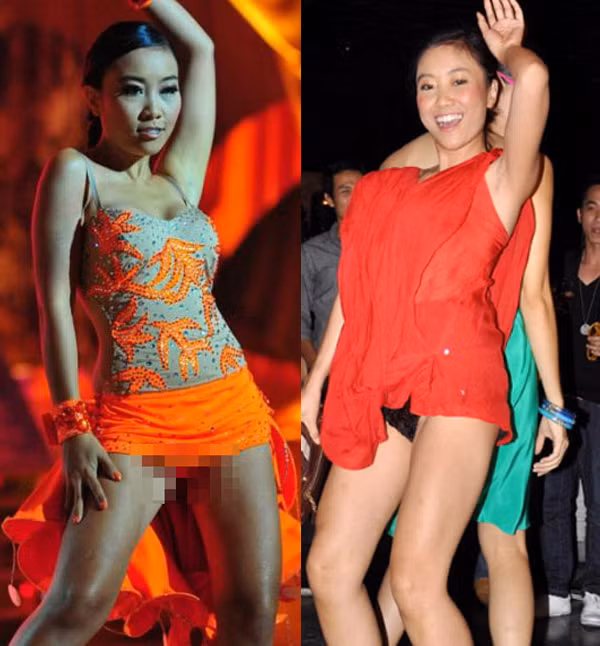 Đoan Trang là một điển hình của việc lộ quần, áo chíp.