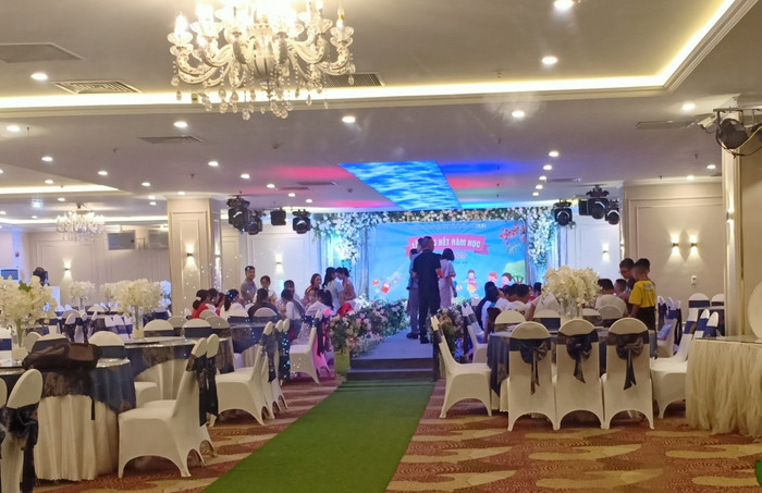 Không gian tổ chức lễ tổng kết cho học sinh 6A2 trường cấp 2 Văn Điển (Ảnh:N.D)