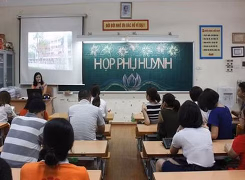 Một buổi họp phụ huynh trong trường học (ảnh: teachvn.com)