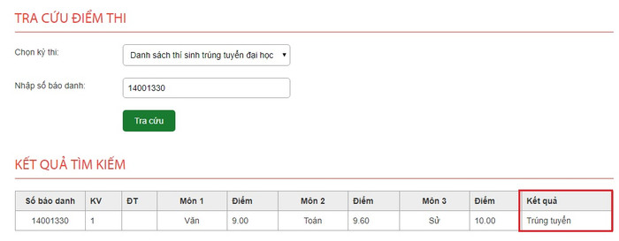 Kết quả tra cứu thí sinh Trần Ngọc Diệp trên trúng tuyển vào Học viện Cảnh sát nhân dân. Ảnh: Chụp từ website Học viện Cảnh sát nhân dân. Kết quả tra cứu thí sinh Trần Ngọc Diệp trên trúng tuyển vào Học viện Cảnh sát nhân dân. Ảnh: Chụp từ website Học viện Cảnh sát nhân dân.
