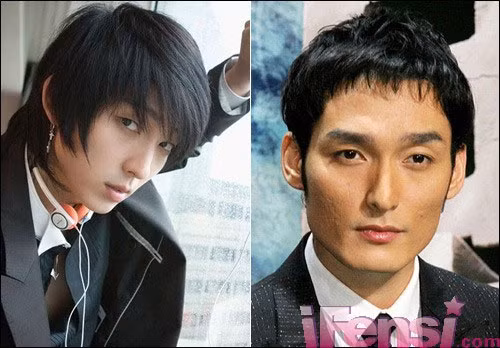 Nam ca sĩ xứ Hàn Lee Jun Ki -trái (1982) và nam ca sĩ, diễn viên Tsuyoshi Kusanagi (1974).