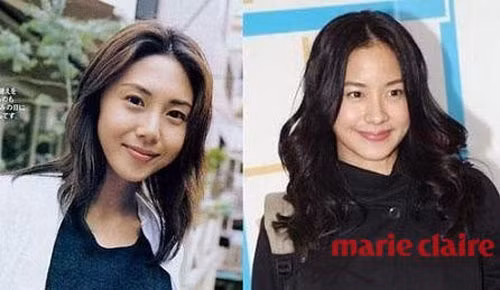 Người mẫu, diễn viên Matsushima Nanako (1973) và nữ diễn viên, ca sĩ Hồng Kông Lâm Gia Hân (phải)