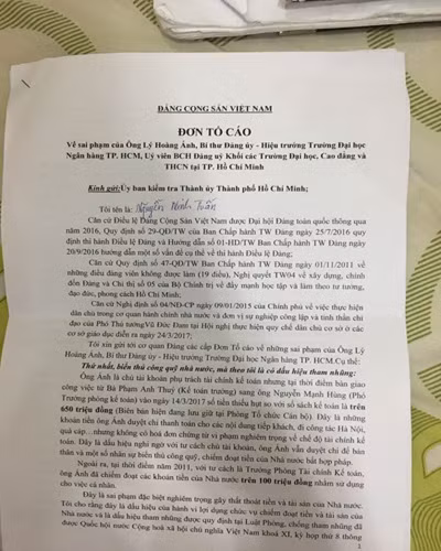 Đơn của anh Nguyễn Minh Tuấn gửi tới Báo điện tử Giáo dục Việt Nam (ảnh: P.L)