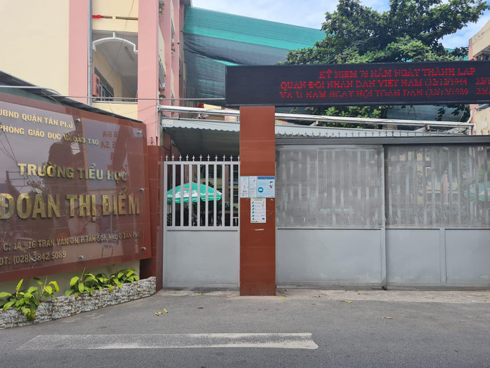 Trường tiểu học Đoàn Thị Điểm, quận Tân Phú, Thành phố Hồ Chí Minh (ảnh: P.L) Trường tiểu học Đoàn Thị Điểm, quận Tân Phú, Thành phố Hồ Chí Minh (ảnh: P.L)