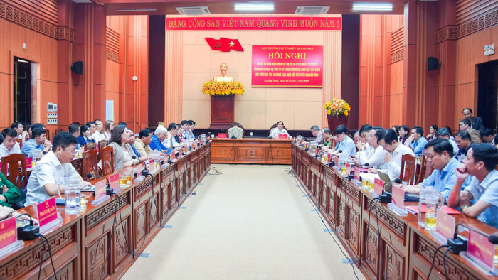 Hội nghị do ông Lương Nguyễn Minh Triết - Ủy viên dự khuyết Ban Chấp hành Trung ương Đảng, Bí thư Tỉnh ủy tỉnh Quảng Nam và ông Lê Văn Dũng - Phó Bí thư Tỉnh ủy, Chủ tịch Ủy ban nhân dân tỉnh, Trưởng đoàn Đại biểu Quốc hội tỉnh chủ trì.