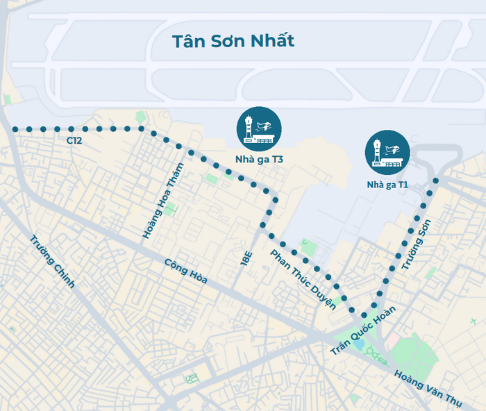 Vị trí nhà ga T3 sân bay Tân Sơn Nhất. 1. Vị trí nhà ga T3 sân bay Tân Sơn Nhất.png
