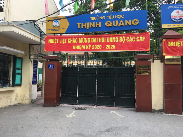 Lãnh đạo Trường Tiểu học Thịnh Quang khẳng định, sẽ có hình thức kỷ luật nghiêm khắc đối với cô Q. Ảnh: Vũ Phương. Lãnh đạo Trường Tiểu học Thịnh Quang khẳng định, sẽ có hình thức kỷ luật nghiêm khắc đối với cô Q. Ảnh: Vũ Phương.