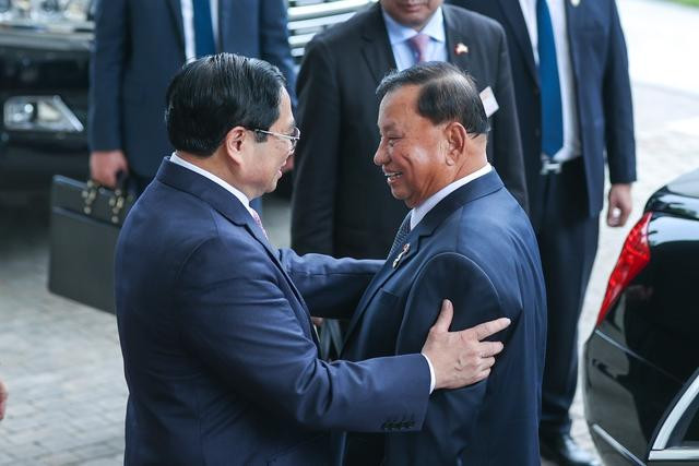 Hai nhà lãnh đạo cho rằng hai nước cần tiếp tục phối hợp chặt chẽ, ủng hộ lẫn nhau tại các diễn đàn. Ảnh: VGP/Nhật Bắc Hai nhà lãnh đạo cho rằng hai nước cần tiếp tục phối hợp chặt chẽ, ủng hộ lẫn nhau tại các diễn đàn. Ảnh: VGP/Nhật Bắc
