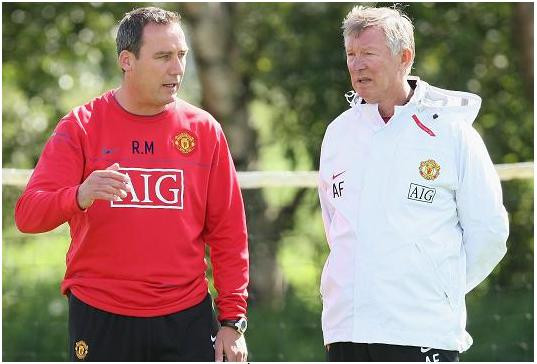 Trợ lý HLV Rene Meulensteen cùng Sir Alex Trợ lý HLV Rene Meulensteen cùng Sir Alex