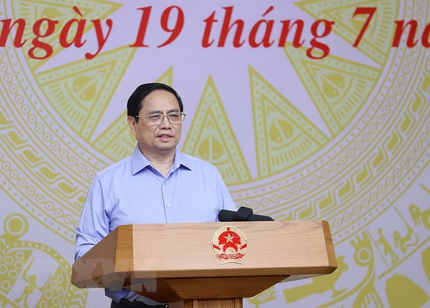 Thủ tướng Phạm Minh Chính chủ trì phiên họp. (Ảnh: Dương Giang/TTXVN)