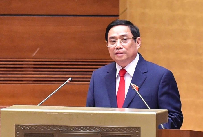Thủ tướng Phạm Minh Chính phát biểu sau khi tuyên thệ nhậm chức - Ảnh: VGP/Nhật Bắc Thủ tướng Phạm Minh Chính phát biểu sau khi tuyên thệ nhậm chức - Ảnh: VGP/Nhật Bắc