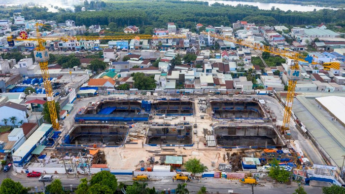 Dự án HT-Pearl đang được Hòa Bình thi công phần hầm Dự án HT-Pearl đang được Hòa Bình thi công phần hầm