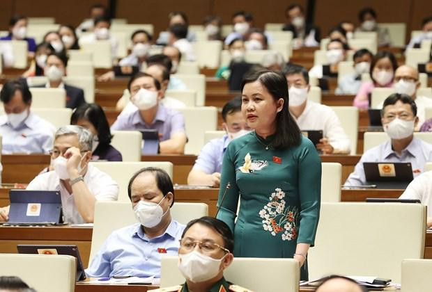 Đại biểu Quốc hội thành phố Hà Nội Nguyễn Phương Thuỷ phát biểu ý kiến. (Ảnh: Dương Giang/TTXVN) Đại biểu Quốc hội thành phố Hà Nội Nguyễn Phương Thuỷ phát biểu ý kiến. (Ảnh: Dương Giang/TTXVN)