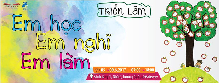 Triển lãm của học sinh Cánh Buồm. (Ảnh do tác giả cung cấp)