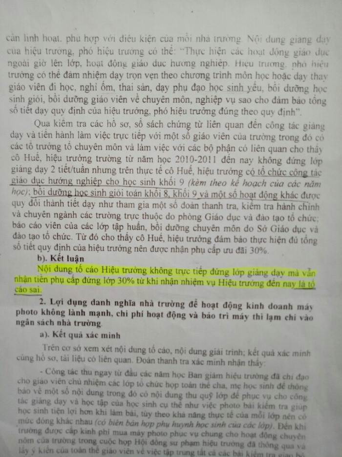 Nhiều giáo viên cho rằng, Thanh tra Thành phố Cà Mau áp dụng cách quy đổi nói trên là sai quy định và không thuyết phục.