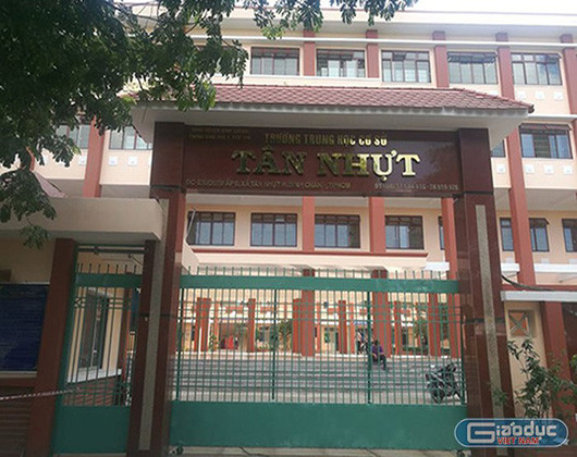 Trường trung học cơ sở Tân Nhựt, xã Tân Nhựt, huyện Bình Chánh (ảnh: P.L)