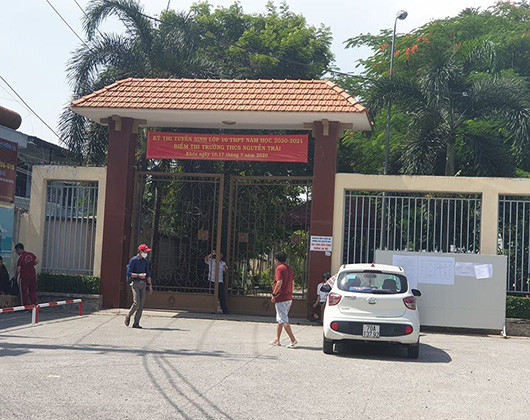 Điểm thi trường trung học cơ sở Nguyễn Trãi, quận Gò Vấp (ảnh: P.L) Điểm thi trường trung học cơ sở Nguyễn Trãi, quận Gò Vấp (ảnh: P.L)