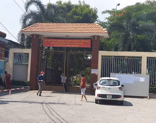 Điểm thi trường trung học cơ sở Nguyễn Trãi, quận Gò Vấp (ảnh: P.L)