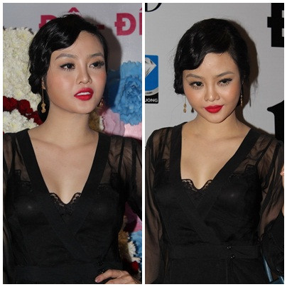 Khi cười hay biểu lộ cảm xúc, gương mặt cô đều thể hiện sự "căng cứng" và gượng gạo Khi cười hay biểu lộ cảm xúc, gương mặt cô đều thể hiện sự "căng cứng" và gượng gạo