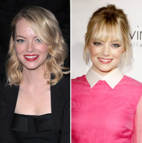 Emma Stone Emma Stone đã thay đổi mái tóc xoăn quyến rũ sang mái tóc thẳng và màu sắc trầm hơn. Màu tóc trầm vẫn không làm nữ diễn viên già đi nhờ phần tóc mái bằng thật tươi trẻ. Emma Stone Emma Stone đã thay đổi mái tóc xoăn quyến rũ sang mái tóc thẳng và màu sắc trầm hơn. Màu tóc trầm vẫn không làm nữ diễn viên già đi nhờ phần tóc mái bằng thật tươi trẻ.