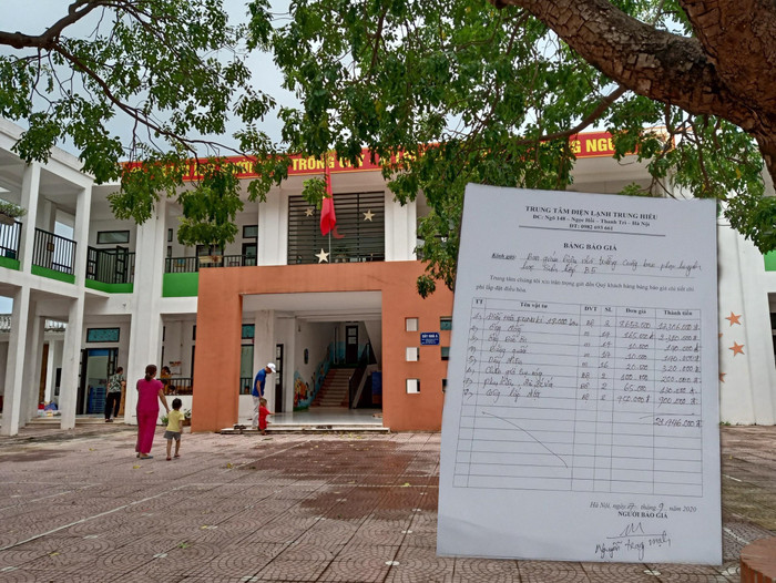 Phụ huynh Trường Mầm non Cự Khê bất bình với cách làm &quot;tiền trảm hậu tấu&quot; của nhà trường. (Ảnh: Phạm Minh)