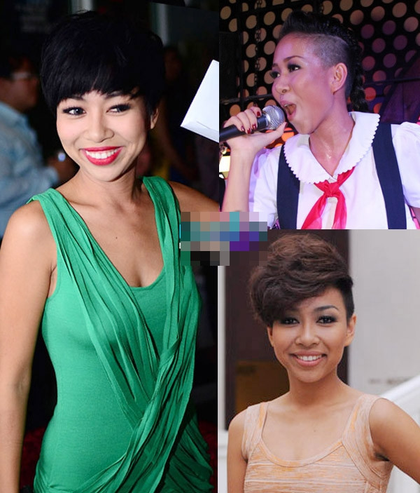 Thảo Trang sáng tạo với đủ mọi kiểu tóc từ cạo trọc tới để tóc mào gà bồng bềnh