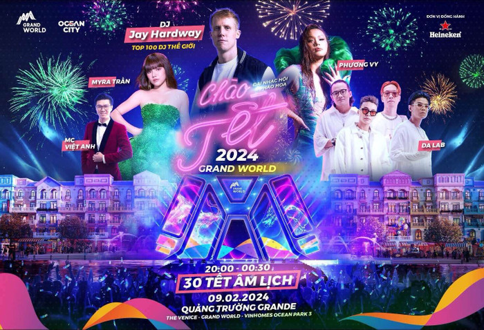 Chào Tết Grand World 2024 dự kiến thu hút lượng lớn du khách. Chào Tết Grand World 2024 dự kiến thu hút lượng lớn du khách.