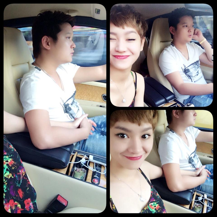 Hình ảnh cặp đôi dạo chơi trên những chiếc xe sang đôi khi được chính Trà My chia sẻ.