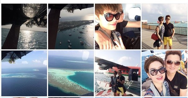 Dư luận bắt đầu để ý đến cặp đôi cũng như sự giàu có của chồng Trà My khi hình ảnh kỳ nghỉ đầu năm tại đảo thiên đường Maldives được Trà My chia sẻ.