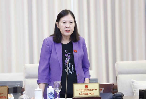 Chủ nhiệm Ủy ban Tư pháp của Quốc hội Lê Thị Nga phát biểu. (Ảnh: Doãn Tấn/TTXVN) Chủ nhiệm Ủy ban Tư pháp của Quốc hội Lê Thị Nga phát biểu. (Ảnh: Doãn Tấn/TTXVN)