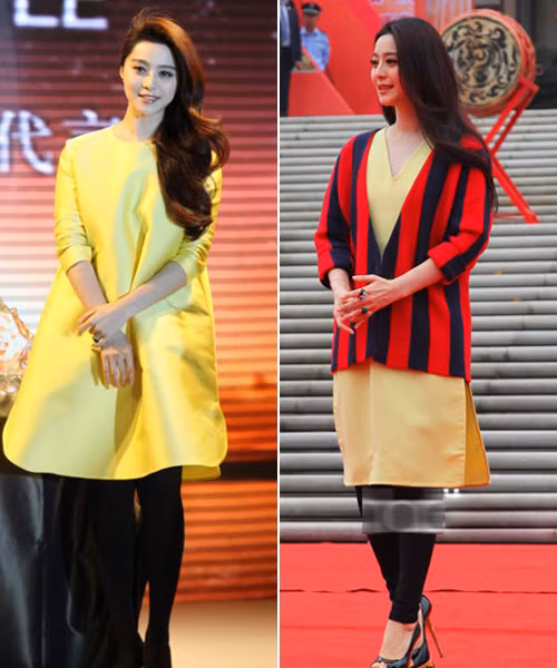 Nếu không có vóc dáng và gương mặt xinh đẹp cứu lại, chắc Phạm Băng Băng sẽ không ít lần nằm trong top thảm họa thời trang như bộ cánh bên phải.