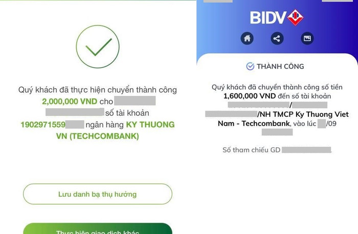 Một lớp 1 Trường Tiểu học Kim Đồng phụ huynh nộp quỹ lớp kỳ 2 số tiền 2 triệu đồng (bên trái) và đầu năm học 1,6 triệu đồng quỹ lớp năm học 2019-2020. Ảnh: NVCC.