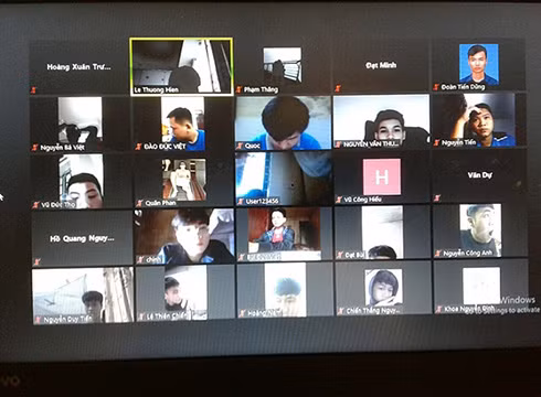 Hình ảnh một buổi học trực tuyến qua phần mềm Zoom (ảnh minh họa: Báo Công thương)
