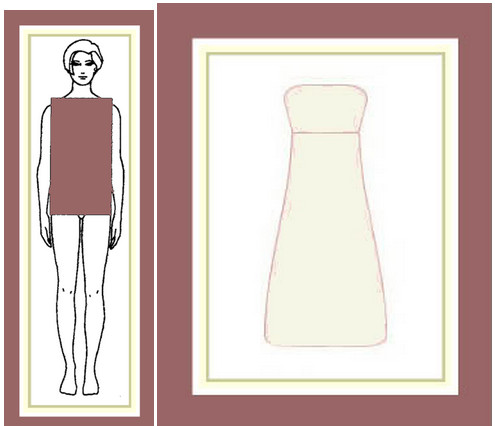 Dáng người hình chữ nhật nên tìm những bộ đầm che vòng eo điệu nghệ