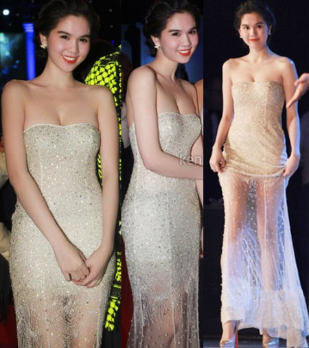 Vòm ngực và đôi chân ngọc ngà lấp ló sau làn ren mỏng khơi gợi trí tò mò của bao ánh mắt đối diện