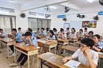 Thí sinh dự thi vào lớp 10 tại Thành phố Hồ Chí Minh năm nay (ảnh: P.L)