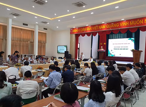 Hội thảo khoa học “Đạo đức nhà giáo trong bối cảnh hiện nay” ngày 8/6 (ảnh: P.L)