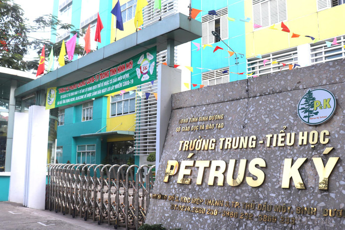 Cơ sở 2 Trường Trung - Tiểu học Pétrus Ký (thành phố Thủ Dầu Một, tỉnh Bình Dương ). Ảnh: Nhân vật cung cấp Cơ sở 2 Trường Trung - Tiểu học Pétrus Ký (thành phố Thủ Dầu Một, tỉnh Bình Dương ). Ảnh: Nhân vật cung cấp