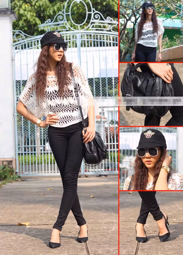 Chiếc áo lưới tinh nghịch tạo nên phong cách trẻ trung trên phố