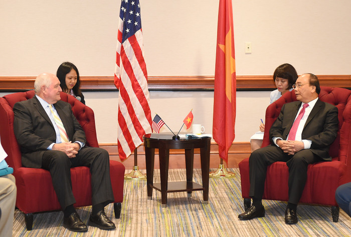 Thủ tướng tiếp Bộ trưởng Nông nghiệp Hoa Kỳ Sonny Perdue. Ảnh: VGP/Quang Hiếu Thủ tướng tiếp Bộ trưởng Nông nghiệp Hoa Kỳ Sonny Perdue. Ảnh: VGP/Quang Hiếu