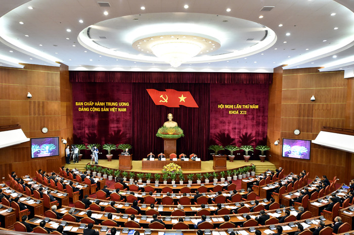 Ngày 5/5, phát biểu khai mạc Hội nghị Trung ương 5, Tổng Bí thư Nguyễn Phú Trọng đã đề cập đến nội dung tiếp tục đổi mới cơ chế, chính sách, khuyến khích và tạo điều kiện phát triển kinh tế tư nhân. Ảnh: VGP Ngày 5/5, phát biểu khai mạc Hội nghị Trung ương 5, Tổng Bí thư Nguyễn Phú Trọng đã đề cập đến nội dung tiếp tục đổi mới cơ chế, chính sách, khuyến khích và tạo điều kiện phát triển kinh tế tư nhân. Ảnh: VGP