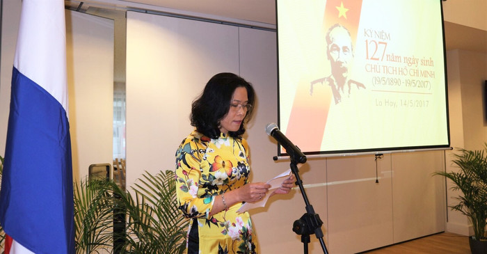 Đại sứ Ngô Thị Hoà phát biểu tại Lễ kỷ niệm. Đại sứ Ngô Thị Hoà phát biểu tại Lễ kỷ niệm.