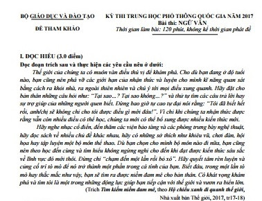 Những điều cần tránh trong đề thi tốt nghiệp môn Ngữ văn Trung học phổ thông ảnh 2 Những điều cần tránh trong đề thi tốt nghiệp môn Ngữ văn Trung học phổ thông ảnh 2