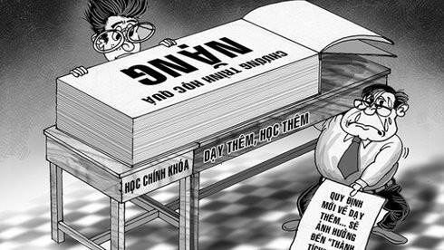 Nhu cầu học thêm của học sinh rất lớn vì chương trình quá nặng? (Ảnh: Tuoitre.vn) Nhu cầu học thêm của học sinh rất lớn vì chương trình quá nặng? (Ảnh: Tuoitre.vn)