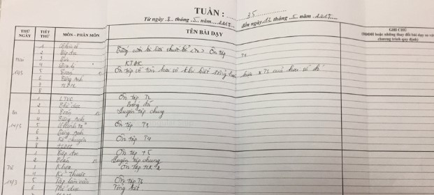 Kế hoạch dạy học của một cô giáo lớp 4 Hà Nội: Ngày 12/5 đã hoàn thành tuần 35 – tuần cuối cùng của chương trình. (Ảnh do tác giả cung cấp) Kế hoạch dạy học của một cô giáo lớp 4 Hà Nội: Ngày 12/5 đã hoàn thành tuần 35 – tuần cuối cùng của chương trình. (Ảnh do tác giả cung cấp)