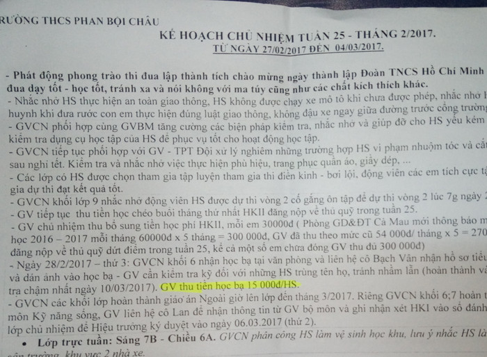 Một học bạ ở Sở Giáo dục – Đào tạo Cà Mau bán chỉ 5.000 đồng, nhưng Trường Trung học cơ sở Phan Bội Châu thu của học sinh đến 15.000 đồng. Một học bạ ở Sở Giáo dục – Đào tạo Cà Mau bán chỉ 5.000 đồng, nhưng Trường Trung học cơ sở Phan Bội Châu thu của học sinh đến 15.000 đồng.