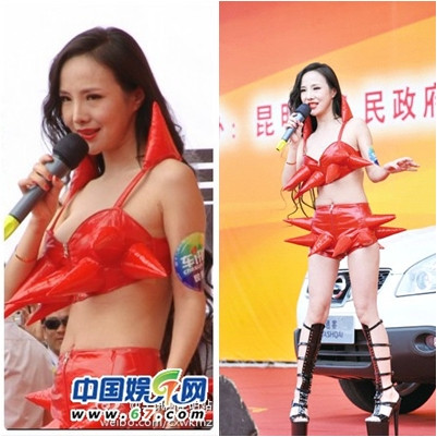 Can Lộ Lộ cũng sở hữu một bộ sưu tập những trang phục kỳ dị Can Lộ Lộ cũng sở hữu một bộ sưu tập những trang phục kỳ dị