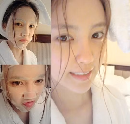 Hyomin khoe làn da căng mịn sau khi đắp mặt nạ mà người hâm mộ gửi tặng