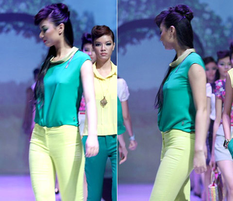 Trong một show thời trang diễn ra tại thủ đô tối 15/4, Hồng Quế không mặc áo ngực nên khi di chuyển đã phơi bày phần nhạy cảm của vòng 1 trước ống kính. Trong một show thời trang diễn ra tại thủ đô tối 15/4, Hồng Quế không mặc áo ngực nên khi di chuyển đã phơi bày phần nhạy cảm của vòng 1 trước ống kính.