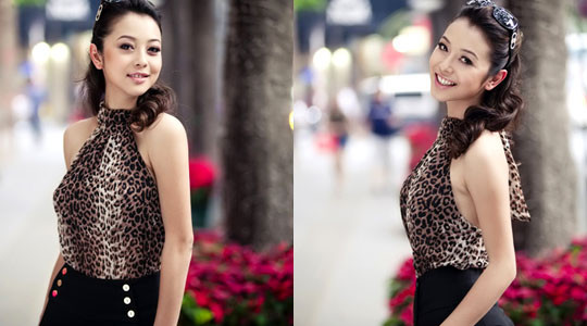 Jennifer Phạm sành điệu với chiếc áo yếm da báo cách tân...